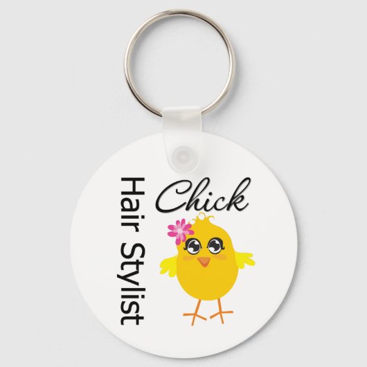 Hair Stylist Chick Sleutelhanger (Voorkant)