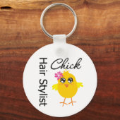 Hair Stylist Chick Sleutelhanger (Voorkant)