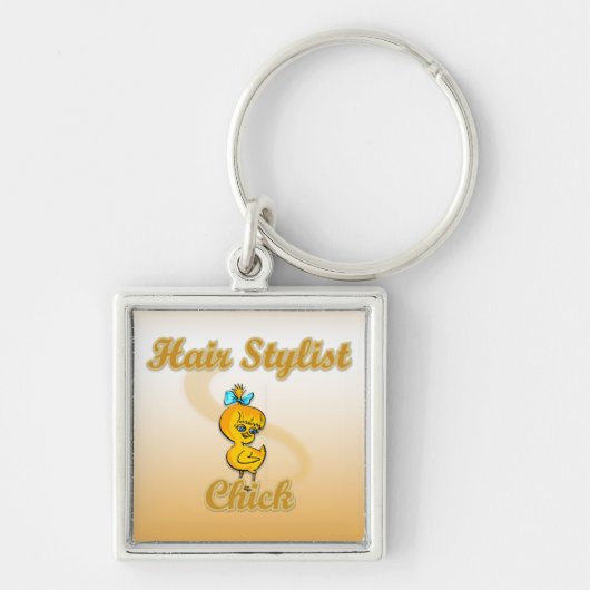 Hair Stylist Chick Sleutelhanger (Voorkant)