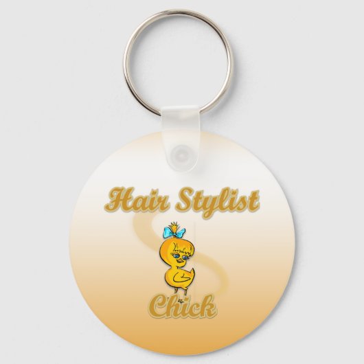 Hair Stylist Chick Sleutelhanger (Voorkant)