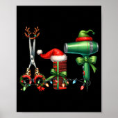 Hair Stylist Christmas Hairdresser Licensed Hairas Poster (Voorkant)