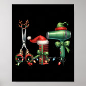 Hair Stylist Christmas Hairdresser Licensed Hairas Poster (Voorkant)