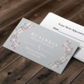Hair Stylist Classy Floral Silver Appointment Afsprakenkaartje