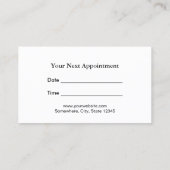 Hair Stylist Classy Floral Silver Appointment Afsprakenkaartje (Achterkant)