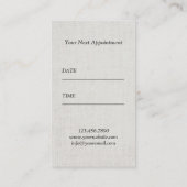 Hair Stylist Classy Scissor & Flowers Appointment Afsprakenkaartje (Achterkant)