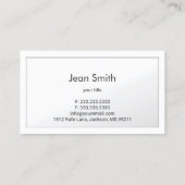 Hair Stylist Classy White Scissor Hair Salon Visitekaartje (Achterkant)