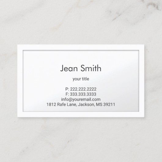 Hair Stylist Classy White Scissor Hair Salon Visitekaartje (Achterkant)