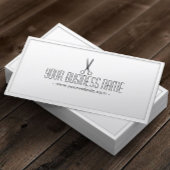 Hair Stylist Classy White Scissor Hair Salon Visitekaartje