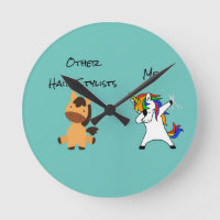 Hair Stylist Clock Unicorn