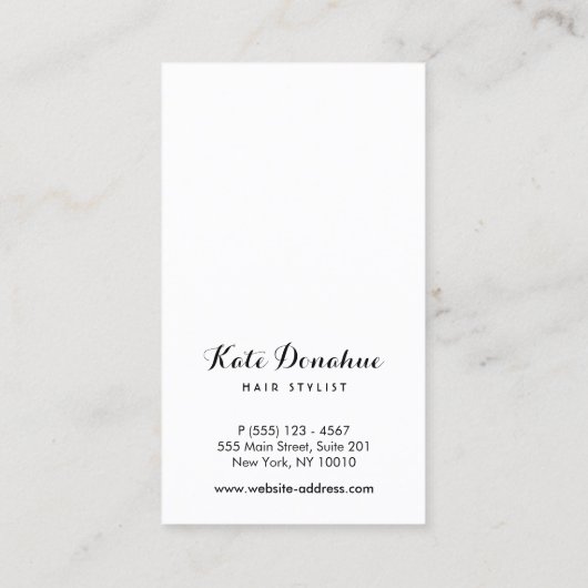 Hair Stylist Comb 10 Punch Customer Loyalty Card (Achterkant)