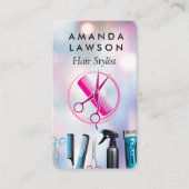 Hair Stylist Comb Scissors Logo | Beauty Visitekaartje (Voorkant)