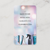 Hair Stylist Comb Scissors Logo | Beauty Visitekaartje (Achterkant)