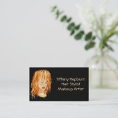 Hair Stylist Cosmetoloog Elegant Red Head Visitekaartje (Staand voorkant)