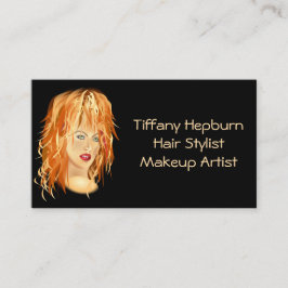 Hair Stylist Cosmetoloog Elegant Red Head Visitekaartje