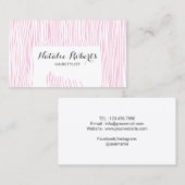 Hair Stylist Cute Pink Hair Hairdresser Visitekaartje (Voorkant / Achterkant)