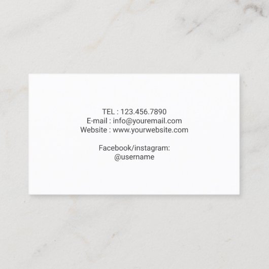 Hair Stylist Cute Pink Hair Hairdresser Visitekaartje (Achterkant)