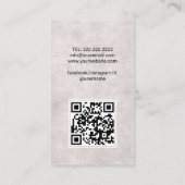Hair Stylist Cute Scissor & Butterflies QR Code Visitekaartje (Achterkant)