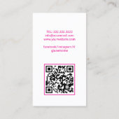 Hair Stylist Cute Scissor & Butterfly Beauty Salon Visitekaartje (Achterkant)