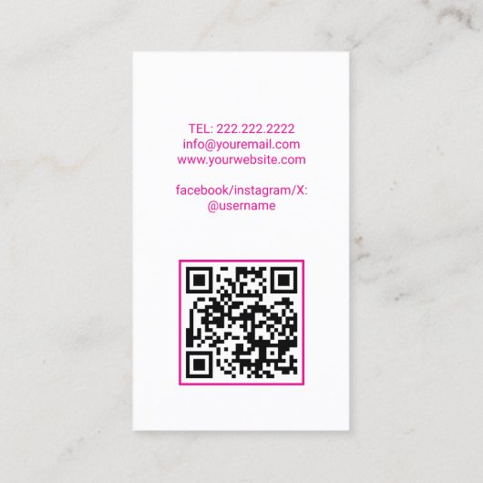 Hair Stylist Cute Scissor & Butterfly Beauty Salon Visitekaartje (Achterkant)