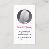 Hair Stylist Cute Scissor Doodle Custom Photo Visitekaartje (Achterkant)