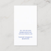 Hair Stylist Cute Scissor Doodle Lavender Salon Visitekaartje (Achterkant)