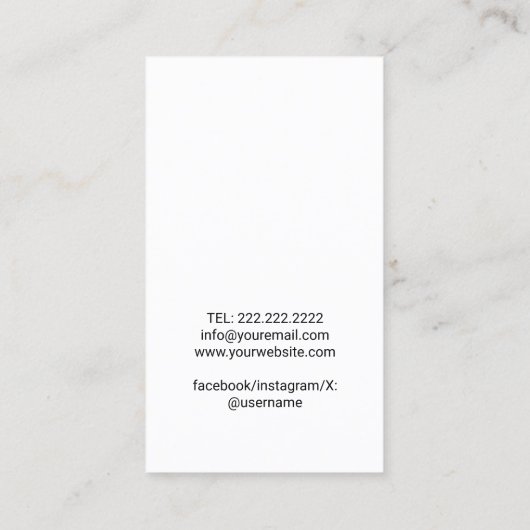 Hair Stylist Cute Scissor Logo Black Beauty Salon Visitekaartje (Achterkant)