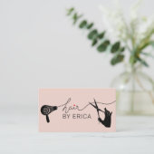 Hair Stylist Cute Typography Blush Pink Salon Visitekaartje (Staand voorkant)