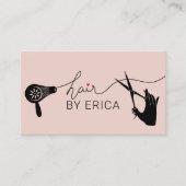 Hair Stylist Cute Typography Blush Pink Salon Visitekaartje (Voorkant)