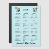 Hair Stylist Design 2026 Calendar Magnetic Card (Voorkant / Achterkant)