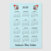Hair Stylist Design 2026 Calendar Magnetic Card (Voorkant)