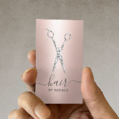 Hair Stylist Diamond Scissor Roos Gold Salon Visitekaartje