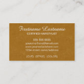 Hair Stylist  Elegance Visitekaartjes (Achterkant)