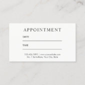 Hair Stylist Elegant Blauwgroen Waterverf Appointm Afsprakenkaartje (Achterkant)