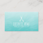 Hair Stylist Elegant Blauwgroen Waterverf Appointm Afsprakenkaartje (Voorkant)