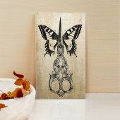 Hair Stylist Elegant Butterfly & Scissor  Visitekaartje