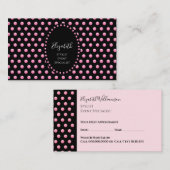 Hair Stylist Elegant Chic Pink Appointment Visitekaartje (Voorkant / Achterkant)