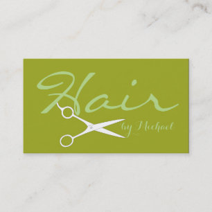 Hair Stylist Elegant Citron Background #2 Visitekaartje