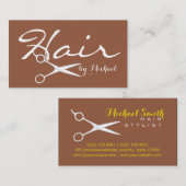 Hair Stylist Elegant Coconut Background #2 Visitekaartje (Voorkant / Achterkant)
