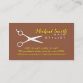 Hair Stylist Elegant Coconut Background #2 Visitekaartje (Achterkant)