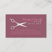 Hair Stylist Elegant Copper Roos Background #2 Visitekaartje (Achterkant)