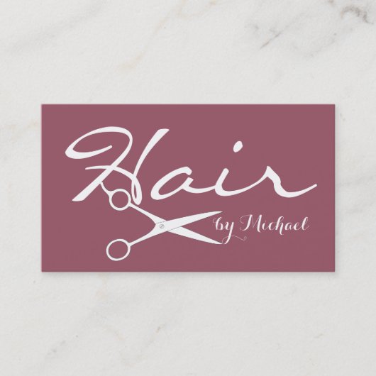 Hair Stylist Elegant Copper Roos Background #2 Visitekaartje (Voorkant)