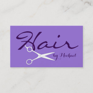 Hair Stylist Elegant Dark Pastel Paars Achtergrond Visitekaartje