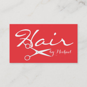 Hair Stylist Elegant Deep Carmine Roze Achtergrond Visitekaartje