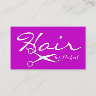 Hair Stylist Elegant Deep Magenta Achtergrond Visitekaartje