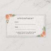 Hair Stylist Elegant Floral Appointment Afsprakenkaartje (Achterkant)