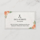 Hair Stylist Elegant Floral Appointment Afsprakenkaartje (Voorkant)