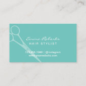 Hair Stylist Elegant Gold Foil Salon Reference Kaa Aanbevelingskaartje (Achterkant)