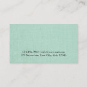 Hair Stylist Elegant Linen Background Visitekaartje (Achterkant)