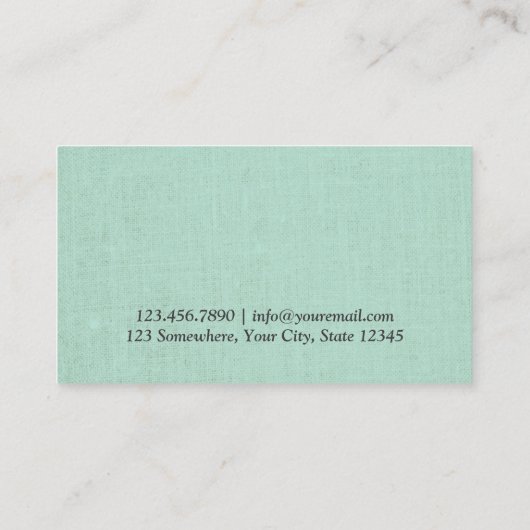 Hair Stylist Elegant Linen Background Visitekaartje (Achterkant)