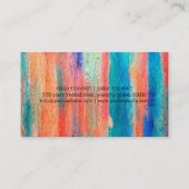 Hair Stylist Elegant modern kleurrijk hout #10 Visitekaartje (Achterkant)